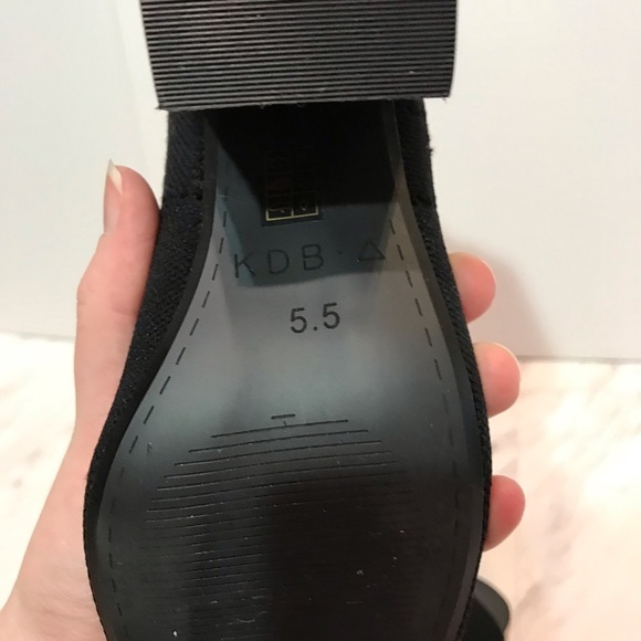 Kelsi Dagger Macey Knit Peep Toe Black Sock Bootie - Picture 7 of 9